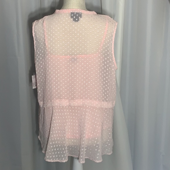 NEW! Liz Claiborne Button Up Sheer Tank - Picture 10 of 11